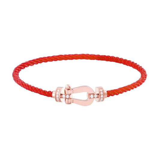 [GALE]FORCE 10 HALF DIAMOND PINK GOLD RED CORDERI LARGE AND MEDIUM MODEL
