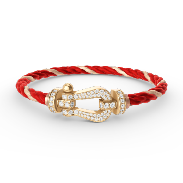 [NOVO]FORCE Großes Hufeisen Volldiamant-Armband Gold