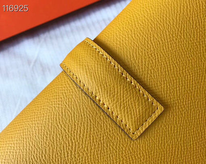 Hermes Jige Elan 29 Clutch In Yellow Epsom Leather
