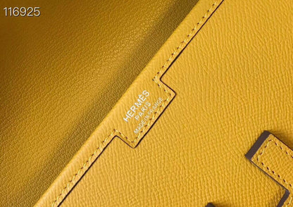 Hermes Jige Elan 29 Clutch In Yellow Epsom Leather