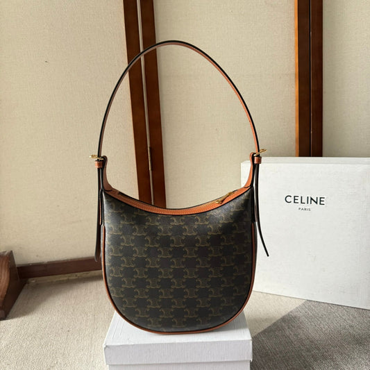 SMALL HÉLOÏSE BAG CUIR 22 IN BLACK TRIOMPHE CANVAS