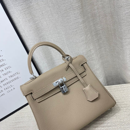 HM Kelly 25cm Gris Tourterelle Togo Leather Silver Hardware