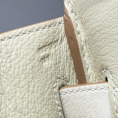 HM Birkin 30 Milkshake White Canvas with Swift Leather Silver Hardware 237310