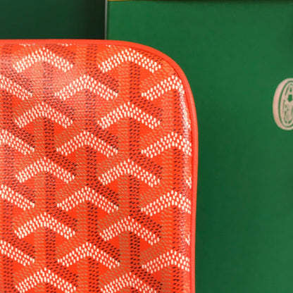 SÉNAT MGM POUCH 40 IN RED ORANGE GOYARDINE CANVAS