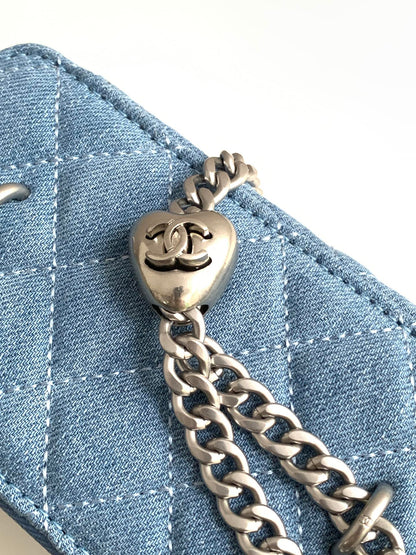 CC 24K Vanity 18cm Blue Denim Silver Hardware