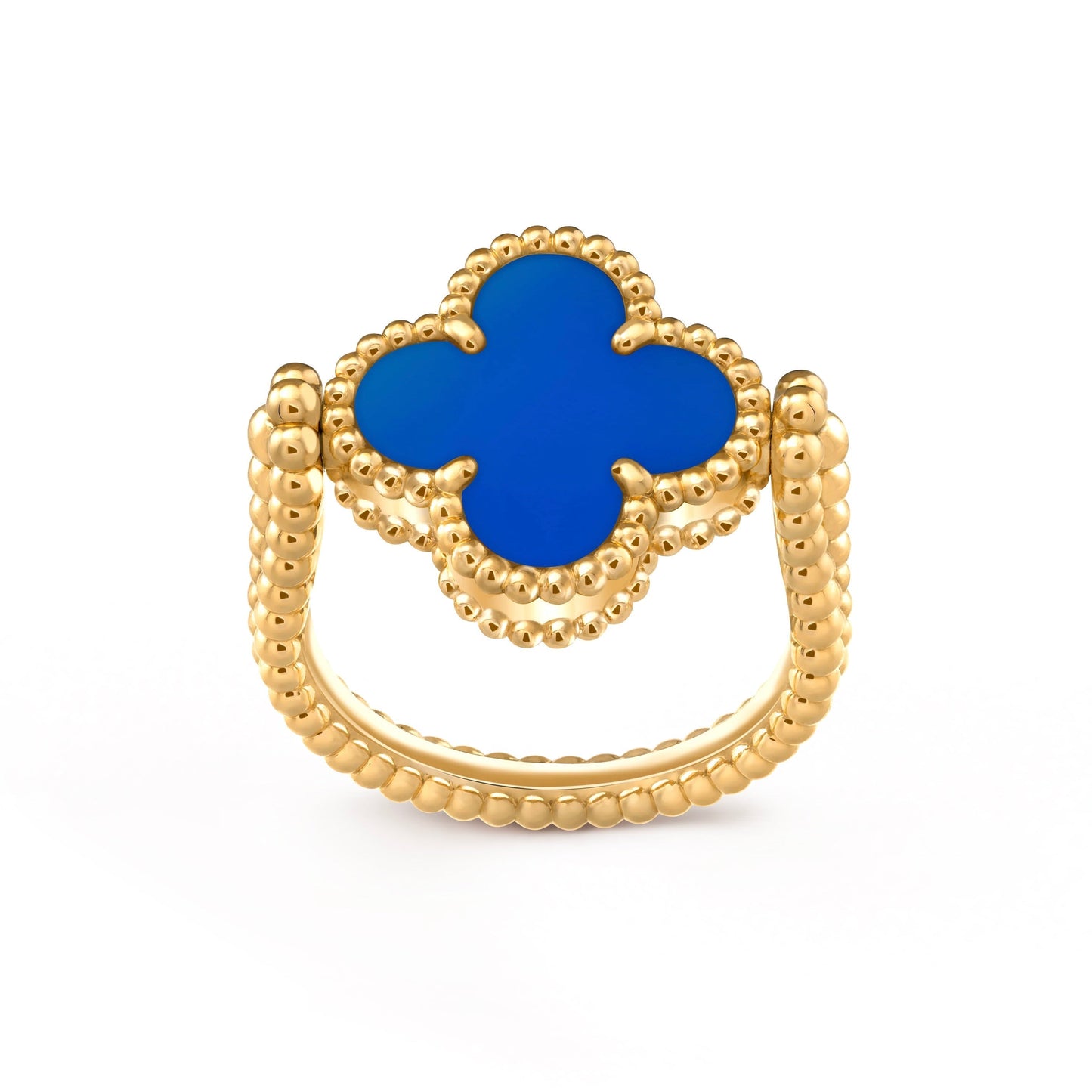 [NOVO]CLOVER RIVERSIBLE BLAUER ACHATRING