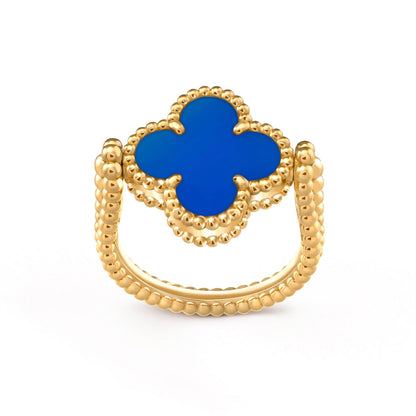 [NOVO]CLOVER RIVERSIBLE BLAUER ACHATRING