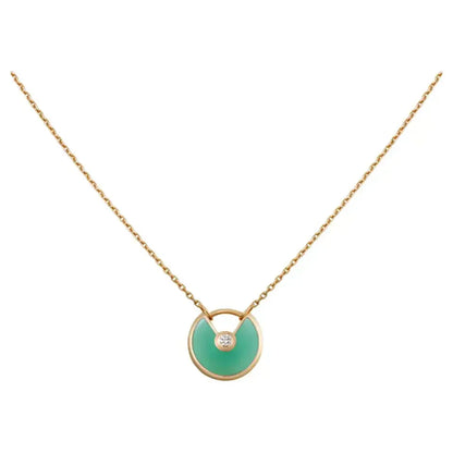 [GALE]AMULETTE GOLD MALACHITE NECKLACE