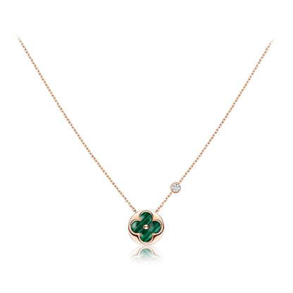 [NOVO]SUN PEDANT ROSA GOLD 1 DIAMANT-KETTE
