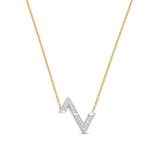 [NOVO]VOLT Silberne Diamant-Anhänger-Halskette