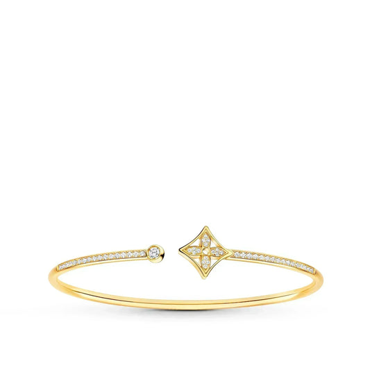 [NOVO] IDYLLE GOLD OFFENES ARMBAND MIT DIAMANTENBESETZUNG