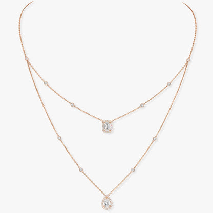 [GALE]MY TWIN 2 ROW DIAMOND NECKLACE