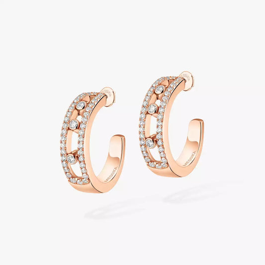 [GALE]Diamond Pave_ Hoop Earrings Move
