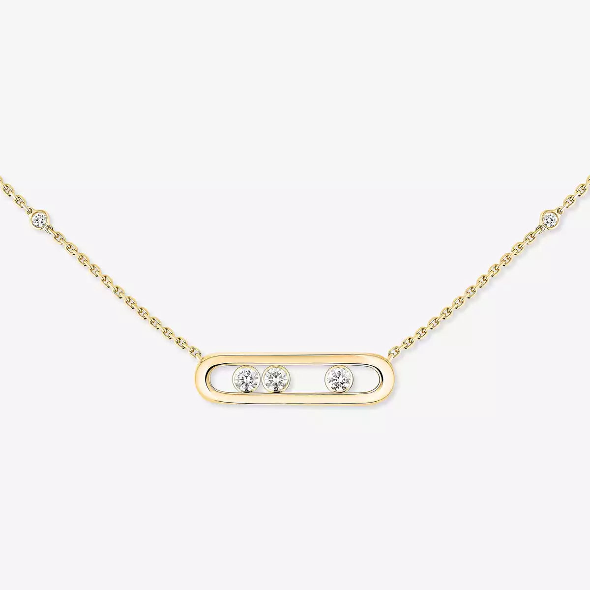 [GALE] Baby Move Gold Diamond Necklace