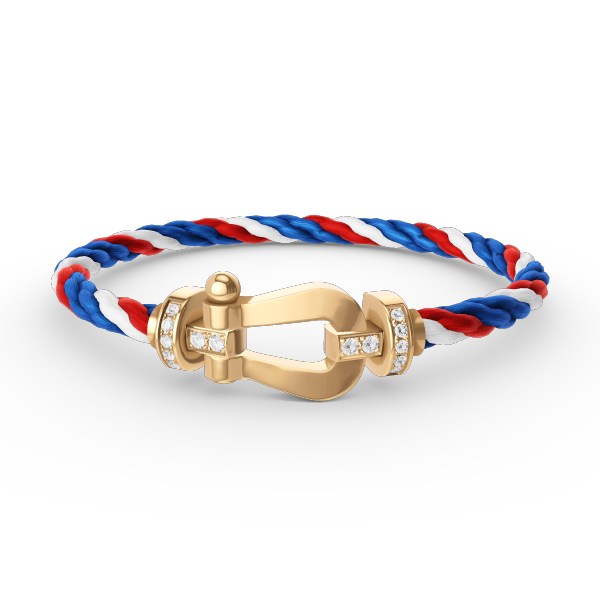 [NOVO]FORCE Großes Hufeisen-Armband mit Halbdiamanten, Gold