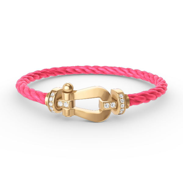 [NOVO]FORCE Großes Hufeisen-Armband mit Halbdiamanten, Gold