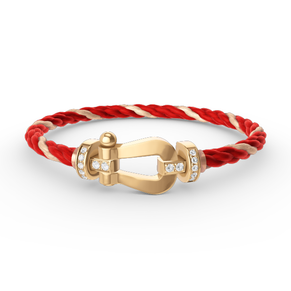 [NOVO]FORCE Großes Hufeisen-Armband mit Halbdiamanten, Gold