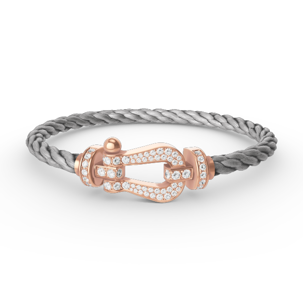 [NOVO]FORCE Großes Hufeisen Volldiamant-Armband Roségold