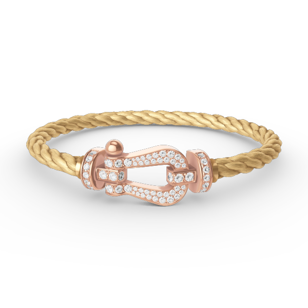 [NOVO]FORCE Großes Hufeisen Volldiamant-Armband Roségold