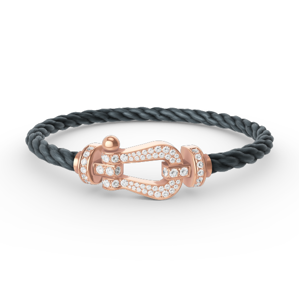 [NOVO]FORCE Großes Hufeisen Volldiamant-Armband Roségold