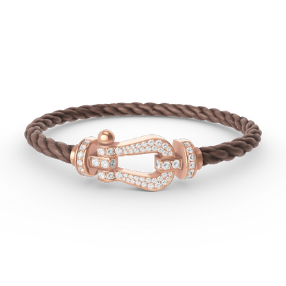 [NOVO]FORCE Großes Hufeisen Volldiamant-Armband Roségold