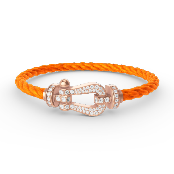 [NOVO]FORCE Großes Hufeisen Volldiamant-Armband Roségold