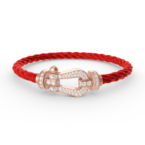 [NOVO]FORCE Großes Hufeisen Volldiamant-Armband Roségold