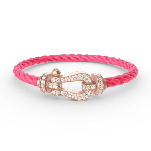 [NOVO]FORCE Großes Hufeisen Volldiamant-Armband Roségold