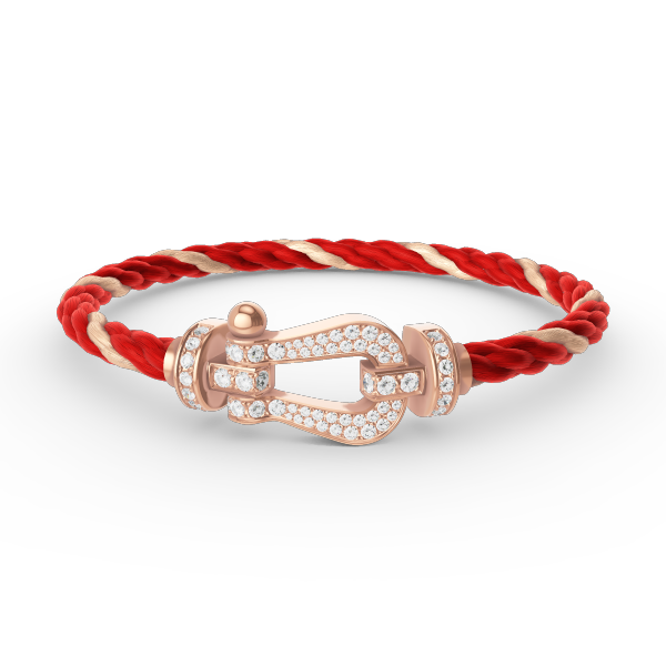 [NOVO]FORCE Großes Hufeisen Volldiamant-Armband Roségold