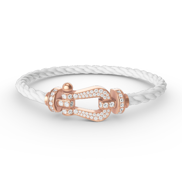 [NOVO]FORCE Großes Hufeisen Volldiamant-Armband Roségold