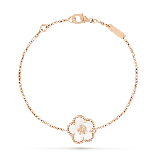 [NOVO] GLÜCKLICHES WEISSES MOP-PFLAMMBLÜTEN-ARMBAND