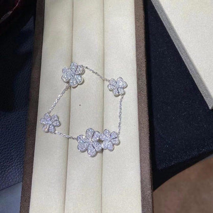 [GALE]FRIVOLE SILVER 5 FLOWERS BRACELET
