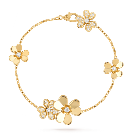 [NEU]FRIVOLE GOLD 5 BLUMEN ARMBAND