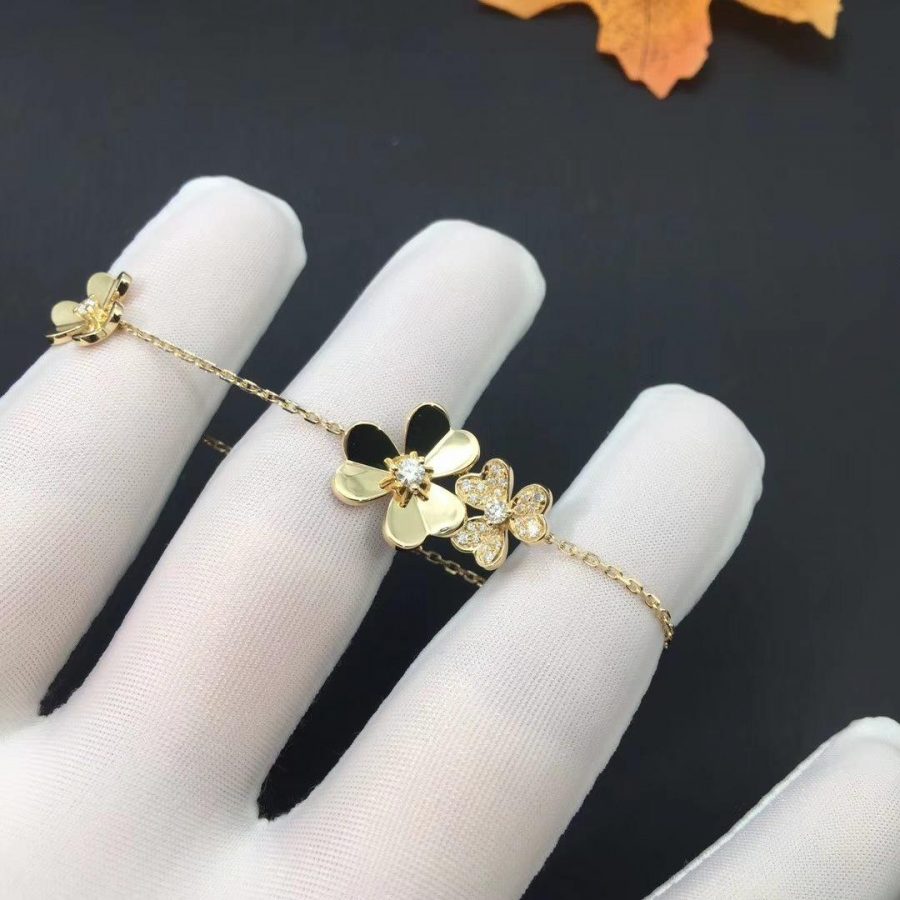 [NEU]FRIVOLE GOLD 5 BLUMEN ARMBAND
