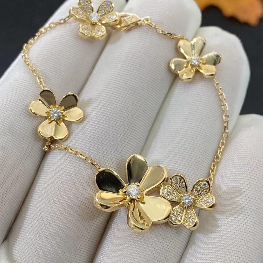 [NEU]FRIVOLE GOLD 5 BLUMEN ARMBAND