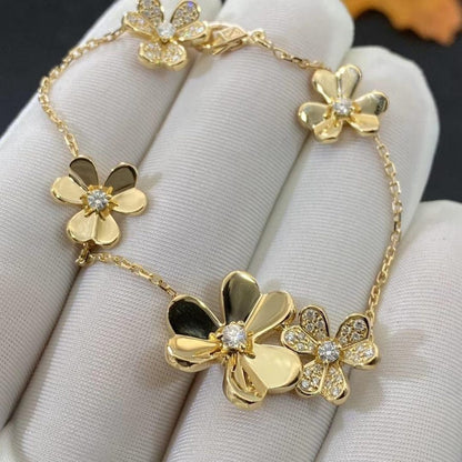[NEU]FRIVOLE GOLD 5 BLUMEN ARMBAND
