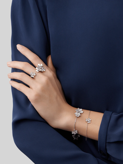 [GALE]FRIVOLE SILVER FLOWER DIAMOND BRACELET