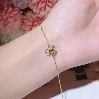 [NEU]FRIVOLE GOLD BLUMEN-DIAMANT-ARMBAND