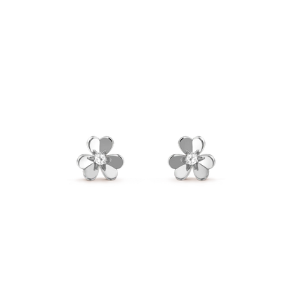 [NOVO]FRIVOLE MINI SILBERNE BLUMENOHRRINGE