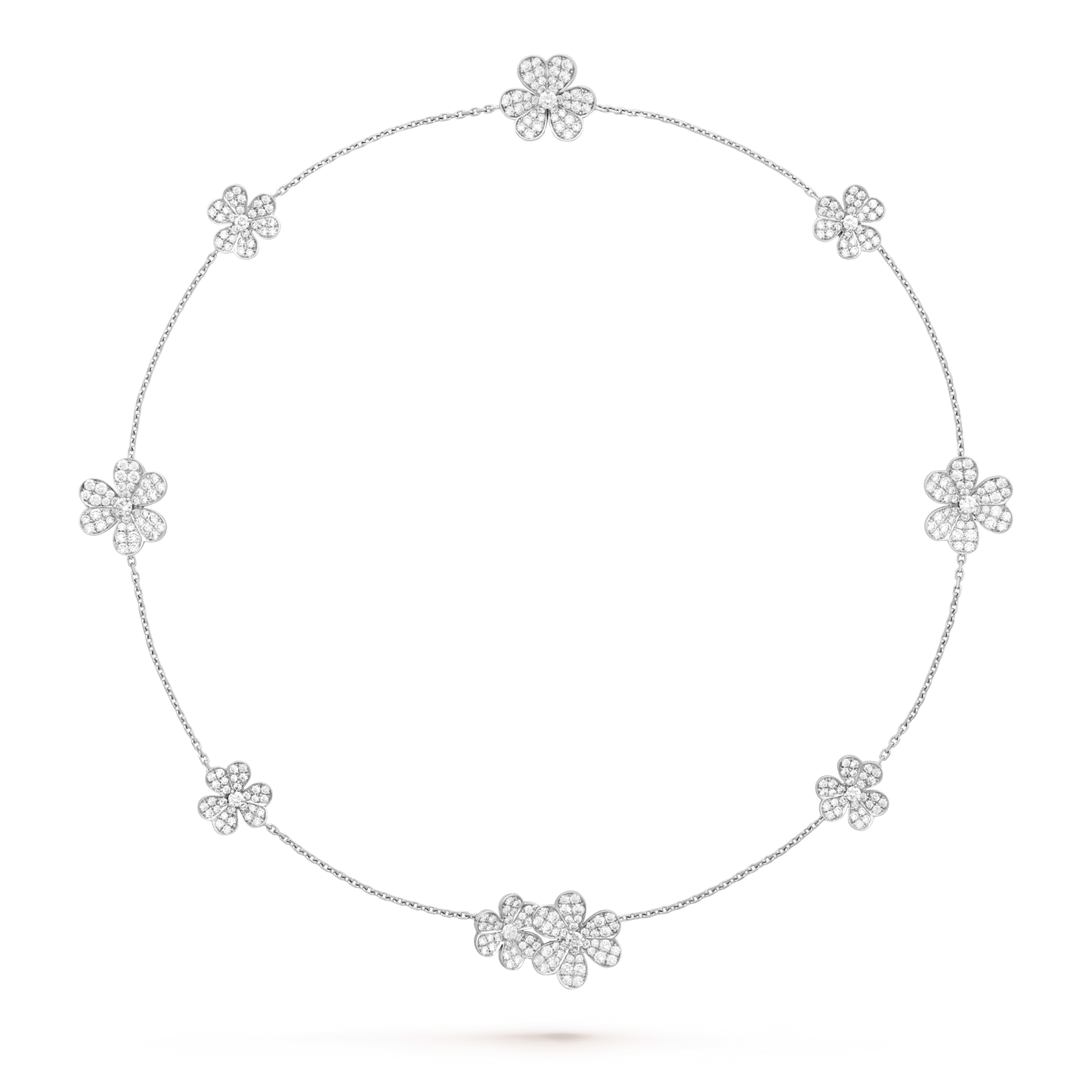 [GALE]FRIVOLE SILVER 9 FLOWERS NECKLACE