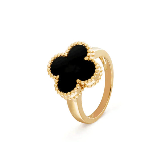 [GALE]CLOVER ONYX RING