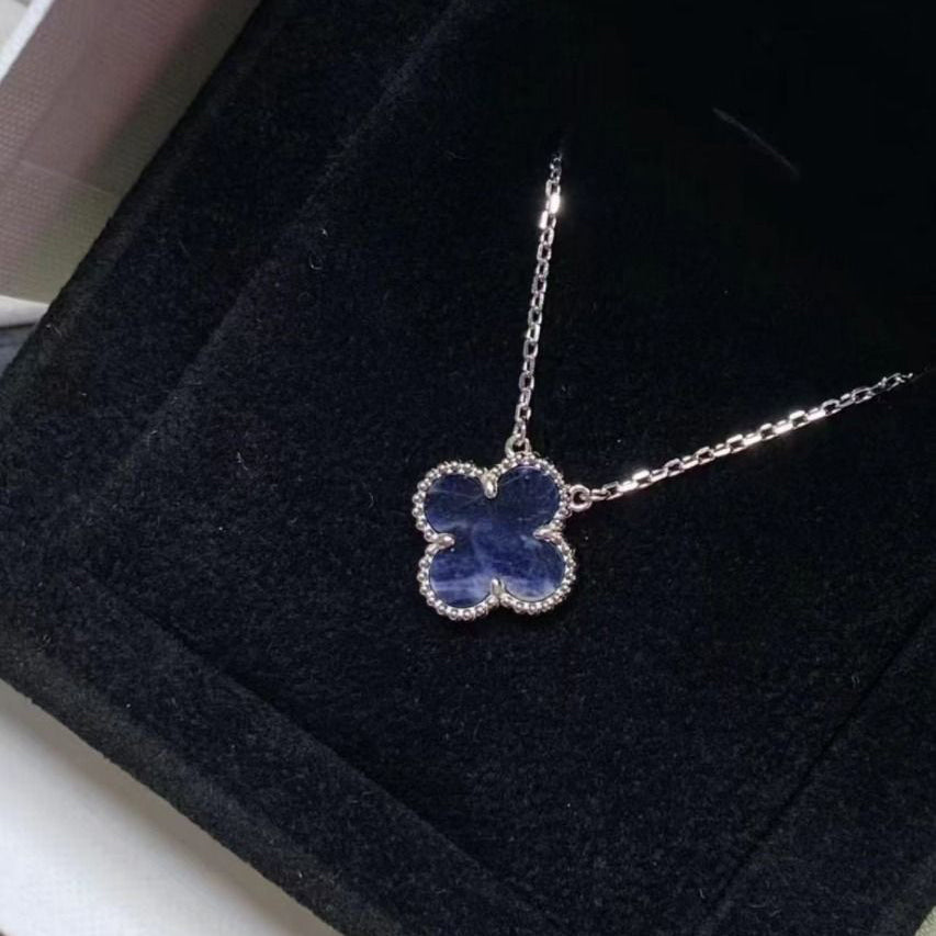[GALE]CLOVER 15MM PIETERSITE NECKLACE SILVER