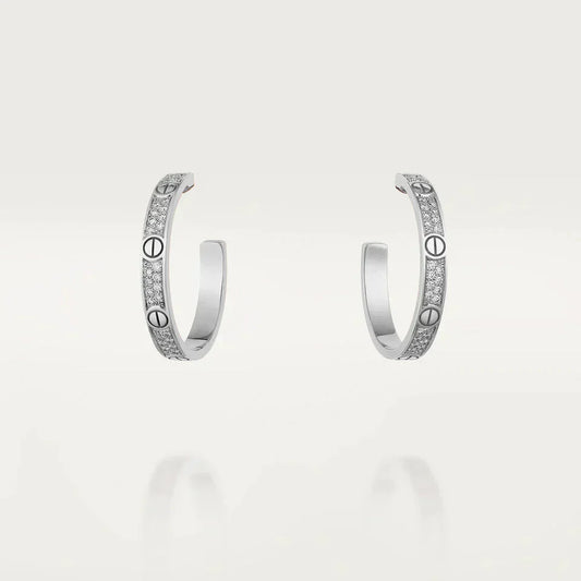 [NOVO] LOVE DIAMOND SILBERNE CREOLEN
