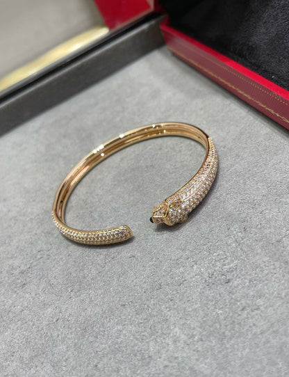 [GALE]PANTHERE FULL DIAMOND OPEN BRACELET