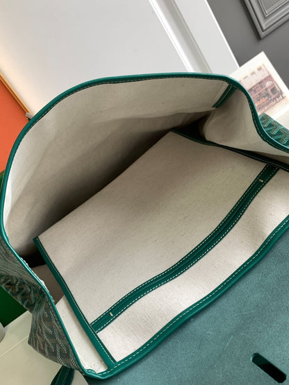 GOYA STEAMER PM BAG 48CM GREEN CANVAS