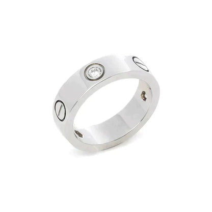 [NOVO] Liebesring 5,5 mm 3 Diamanten Silber