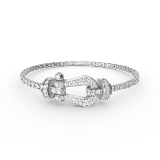 [NOVO]FORCE Großes Hufeisen Volldiamant-Tennisarmband 