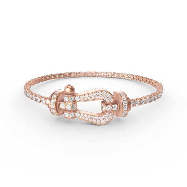 [NOVO]FORCE Großes Hufeisen Volldiamant-Tennisarmband 